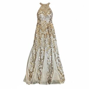 Morgan & Co. Gold and Silver Prom Dress